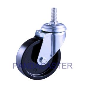 Quality 176Lbs 80Kg Institutional Casters Black Polypropylene 100mm Trolley Wheels wholesale