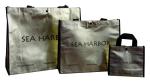 Customized Non Woven Carry Bag Golden Fabric Silk Screen Printing Logo
