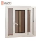 Energy Saving White Aluminium Sliding Windows With Reflective Glass top hung