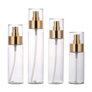 Quality Alcohol Transparent Plastic Spray Bottle Cylinder 40mm Diameter wholesale