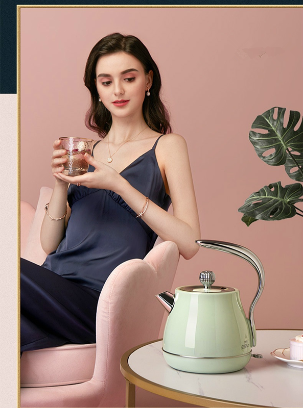 Hotel guest room electric coffee tea milk 1.8L kettle 304SS safety OEM customized 360 cordless Concealed Heating Element
