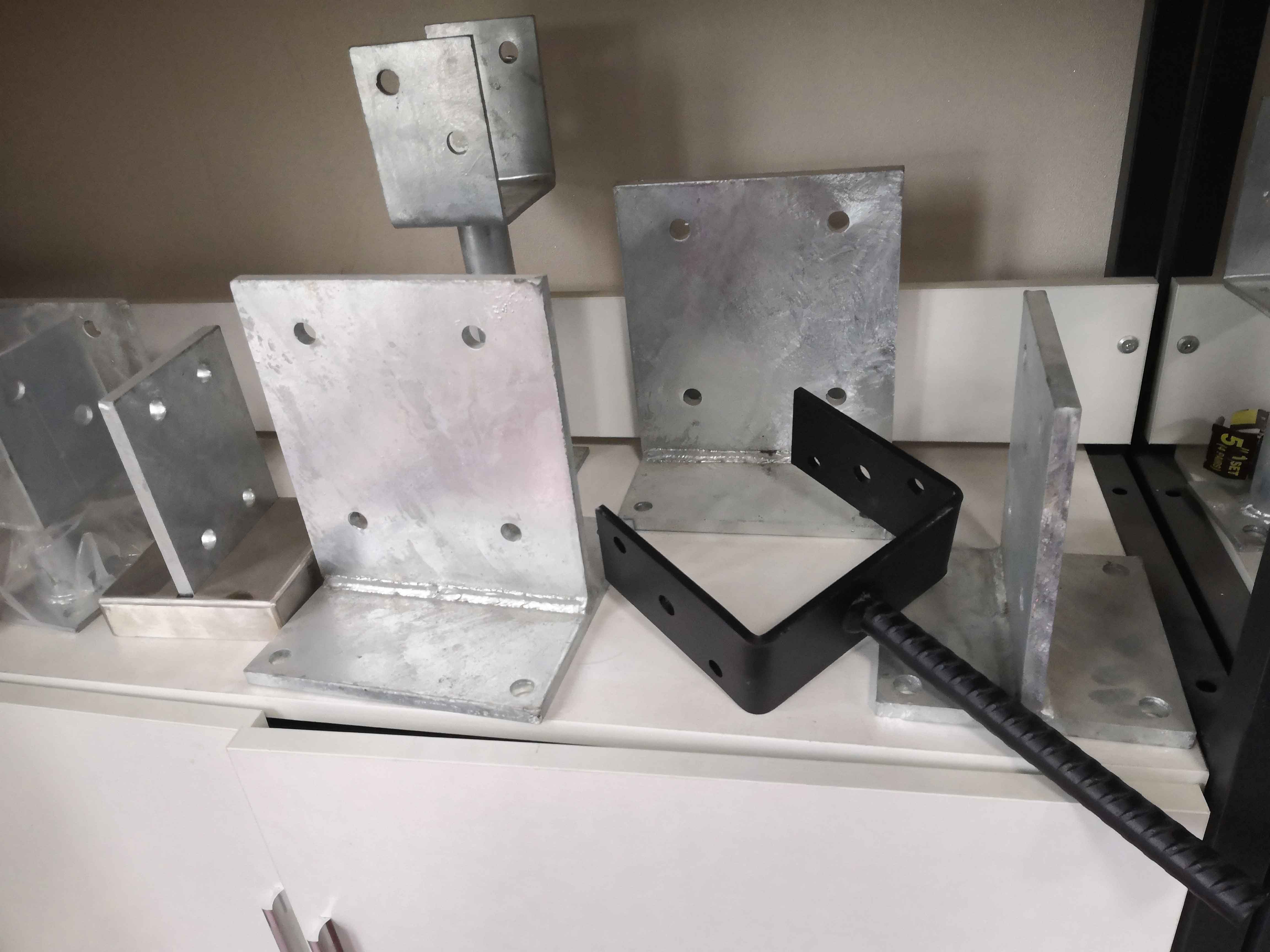 Standard Single-side Bracket 4x4 Post Base U Shape Pergola Brackets Deck Post Base