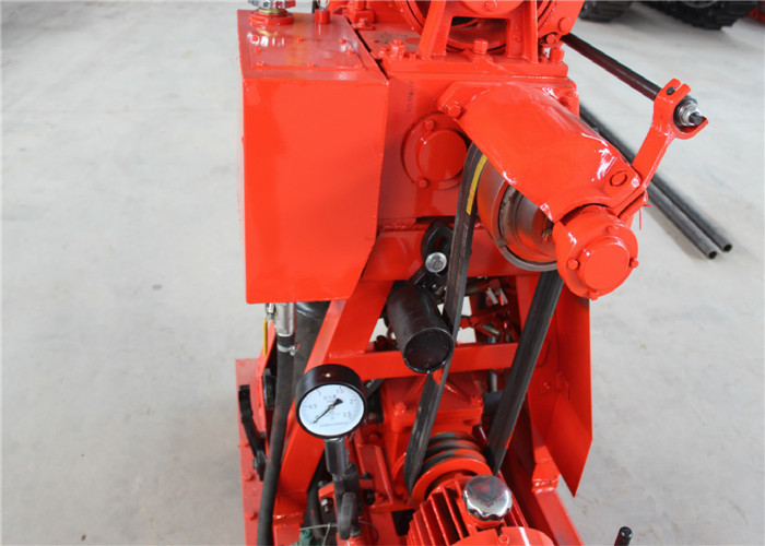 Yellow Mobile Borehole Drilling Machine / Crawler Mounted Drill Rig For Water Well