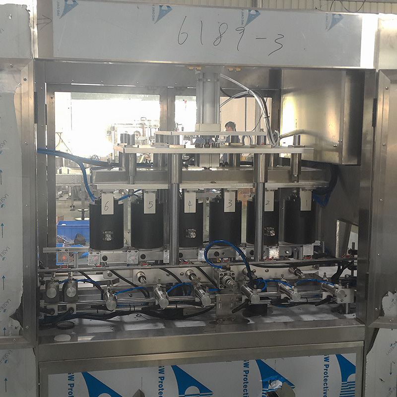 2400-3000 Bottles Per Hour Automatic Linear Type Glass Bottle Jar Metal Tin Vacuum Sealing Capping Machine