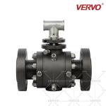 High Pressure 2 Three Piece Forged Trunnion Mounted Ball Valve Api 608 DN50