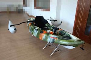 Quality Rotational Single Kayak Fishing Boats LLDPE Material With Flush Mounted Rod Holder wholesale