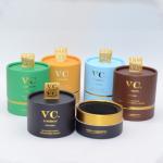 Spot UV Cylinder Cardboard Packaging Gift Box With Ribbon ISO 9001 SGS