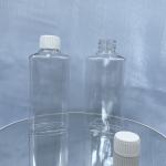 Refillable Square PET Pump Bottle Mouthwash 250ml Clear With White Cap