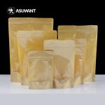 Smell Proof 9 Colors Kraft Paper Pouch Zipper Snack Packing