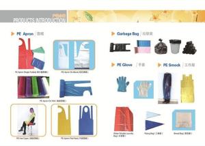 Quality 100% Virgin PE Disposable Apron CE Certificate Contact With Food Coloured Size Customized wholesale