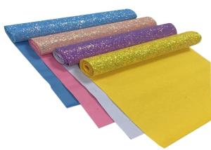 Quality Chunky Glitter Leather Glitter Fabric For Making Bows Shoes Handbags And Wallpaper Party Decoration wholesale