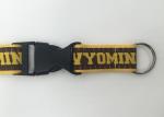 Yellow ECO Friendly Safety Neck Lanyards , Badge Holder Lanyard With Clip