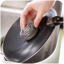 Quality Antibacterial Stainless Steel Scouring Pad , Oil Removing Metal Dish Scrubber wholesale