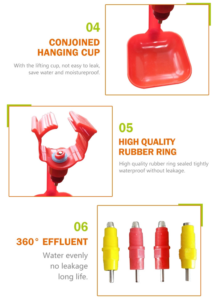 Hanging Drip Cups 33.7g Drinking Nipples For Birds