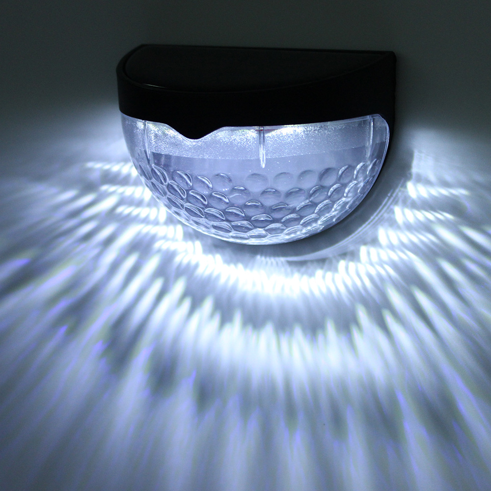 Solar Fence Light Semi-circle Outdoor Wall Light White Decorative Lighting