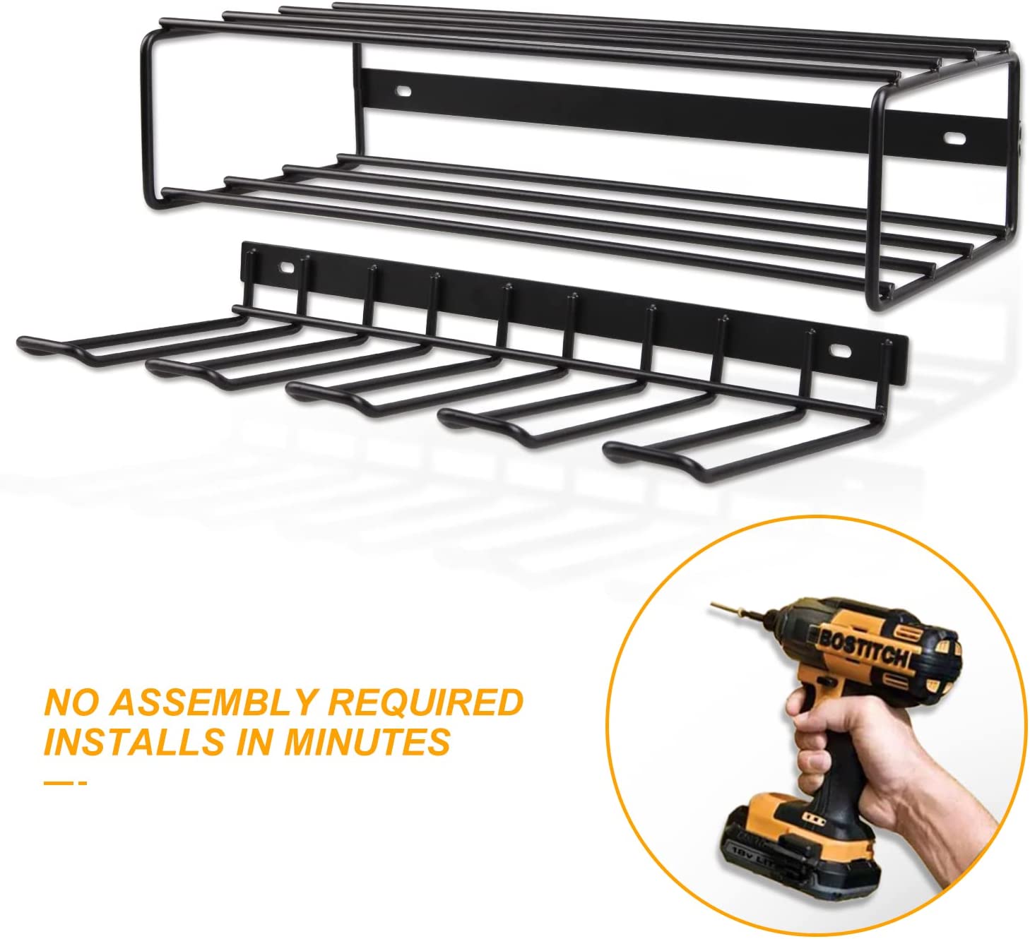 Standard 3-Layer Wall Mounted Power Tool Organizer 43*19*10cm Tool Storage Holder