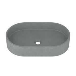 Quality Mottled Bluish Gray Pop Up Art Concrete Wash Basin For Home Decoration Drainage Bathroom Sinks wholesale