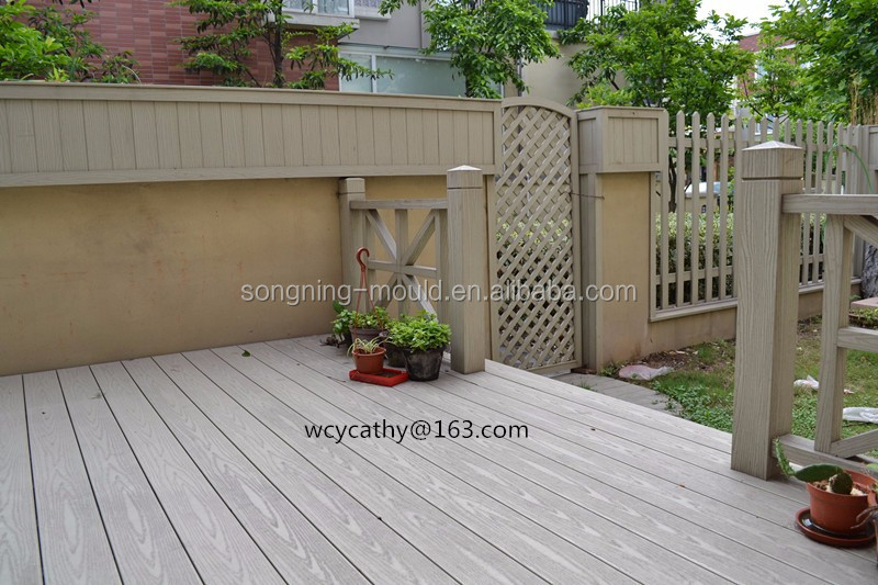 Co-extrusion Technology 16ft Exterior Grooved Shape PVC Decking for Decking Solutions