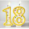 Buy cheap Custom Arabic Number Birthday Candles 1 To 18 With Colorful Dot No Harmful from wholesalers