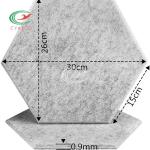 Polyester Felt Hexagon Ceiling Panels , Restaurant Hexagonal Acoustic Wall Tiles