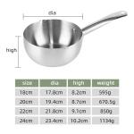Household Cooking Japanese Sauce Pan Non Stick Stainless Steel Milk Pot