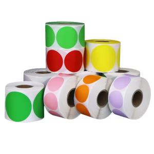 Quality Round Thermal Printer Stickers Colorful Circle Stickers Multi Purpose Adhesive wholesale