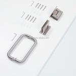 6-12mm Thickness Brushed Nickel Finish Single Frameless Shower Glass Door for