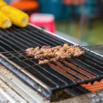 Metal Round Hole Barbecue Grill Grill Net Barbecue Tool Non-Stick PTFE Barbecue