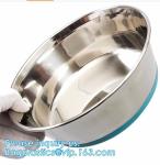 Premium Colorful Dog Water Food Bowl, Dog Food Bowls Pet Feeder Bowls with Mat,
