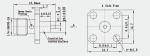 SMA Female Brass 4-hole Flange RF Coaxial Connector For Communication