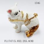 New product animal cat Metal Crystal Rhinestone Jewelry Box Trinket Box