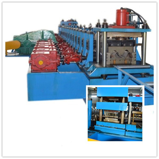 Durable Guard Rails Roll Forming Machine , Steel Rolling Machine With Electric Drive