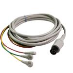 Original Nihon Kohden 6pin One Piece ECG Patient Cable BJ-753P 3lead 3.6m