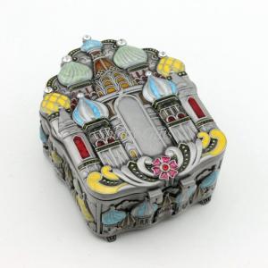 Quality Castle Desgin Home Decoration Antique Metal Jewelry Storage Box wholesale