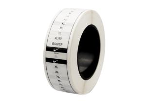 Quality Size Custom Adhesive Labels And Size Stickers For Clothing Tag On A Roll wholesale
