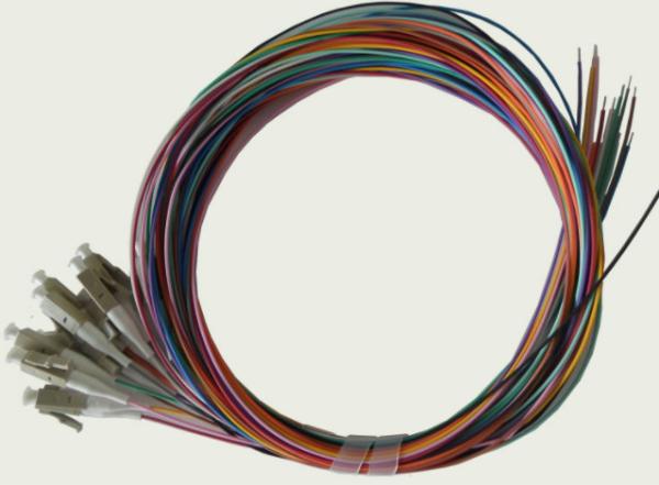 12colors 900um SC LC Fiber Optic Pigtail Cables , SM / MM / OM3 Optical Patch