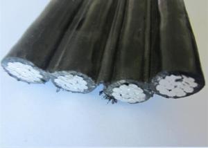 Quality Black 600v Abc Quadruplex Overhead Wire Cable With AAAC Messager wholesale