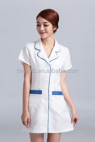 OEM Hospital White Blouse Medical Lab Coat Cotton Hospital Surgical Scrubs Sets