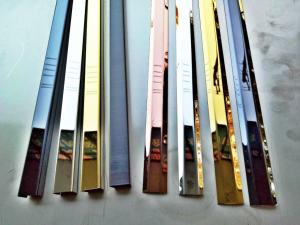 China Mirror nickel silver colored stainless steel trim L shape trim strips on sale