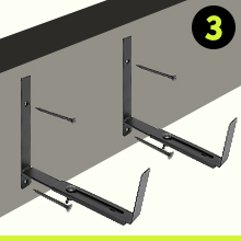 Single-side Bracket Carbon Steel Window Planter Box Brackets for Balcony Patio Outdoor