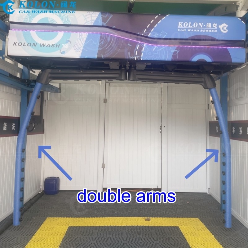 Automatic Brushless Touchless Car Wash Machine KL360-2 18.5kw Water Pump 12kw Air Dryer