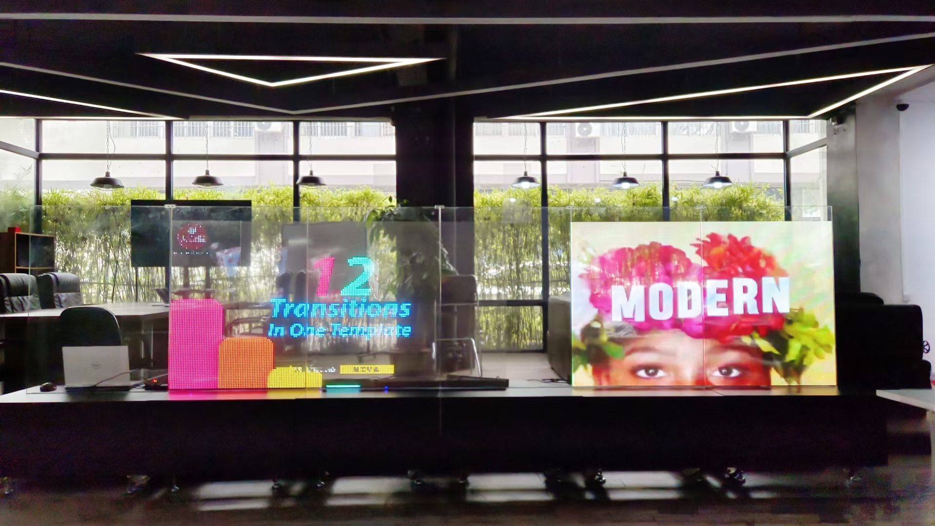 AC100-240V Transparent LED Display Panel Film Multipurpose Stable