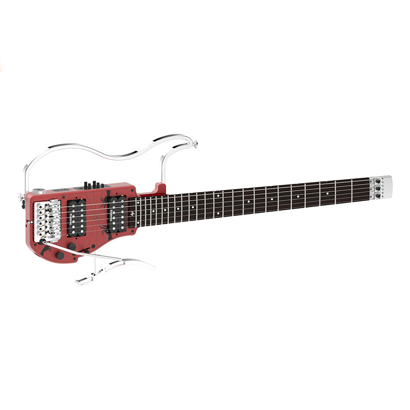 Unique Design Patented Grand Headless Electric Guitar Double Hummbucker Built-in Guitar Effect Ebony Fingerboard and bag
