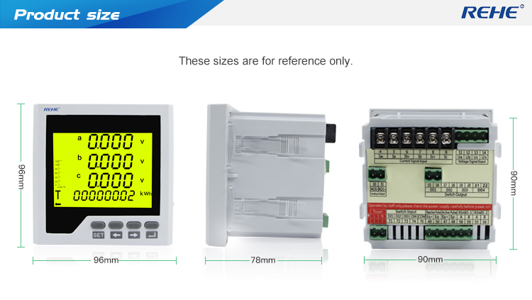 Multimeters power energy multiple electriclty meter with LCD