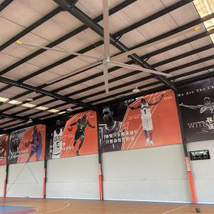Quality 24FT PMSM Brushless Motor HVLS Industrial Ceiling Fan for Basketball Courts Restaurants Farms wholesale