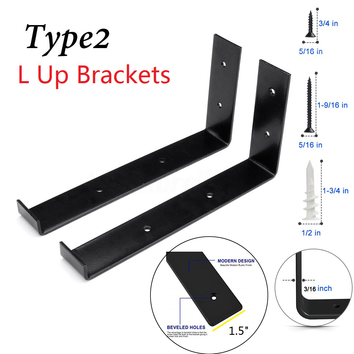 Wall Mounting Metal Shelf Brackets with Deep Drawing Process and Invisible Structure