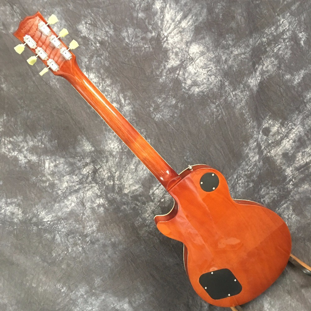 LP Custom Electric Guitar, Head and Body with Flaming Maple top