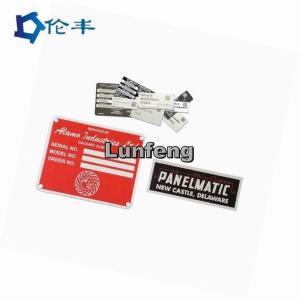 Quality Metal Sticker Aluminum Nameplate Pantone Blank Logo Die Punching wholesale