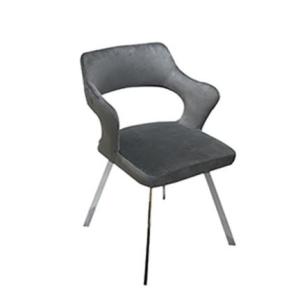 Quality Velvet Seater Chrome Metal Leg Contemporary Velvet Chair wholesale