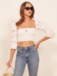 Womens Boho Clothing Linen Smocking Blouses For Women